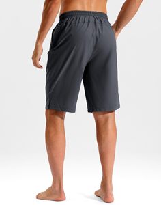 Fashion Casual Board Shorts for <b>Men</b> Quick Dry Swim <b>Trunks</b> Breathable Lightweight Beach Shorts with Elastic Waist Solid Color - Product Image 2