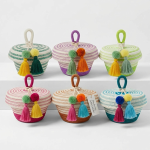 Colorful Handmade Cotton <b>Gift</b> <b>Box</b> With Tassel Charm For <b>Ramadan</b> And Eid Celebration From Vietnam Manufacturer - Product Image 1