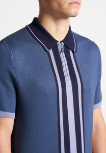 Polo pour homme, tissu doux, manches courtes, col classique, décontracté, pour l'été, les sports de plein air, le quotidien, bleu marine, confortable - Product Image 5
