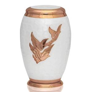 Urna Funeraria de Latón Blanco con Grabado de Rosa, Urna de Cremación de Metal para Cenizas Humanas, Estilo Americano/Europeo - Product Image 4