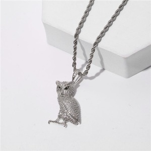 Collar con Colgante Ovalado de Lujo Estilo Hip Hop para Hombre, Chapado en Oro con Diamantes, Joyería Estilo Rapper - Product Image 3