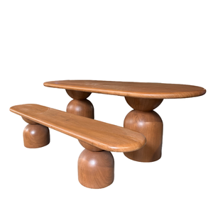 Banc en béton minimaliste, design moderne, mobilier de salon, construction durable en GFRC, imperméable, écologique, salle à manger de villa - Product Image 2