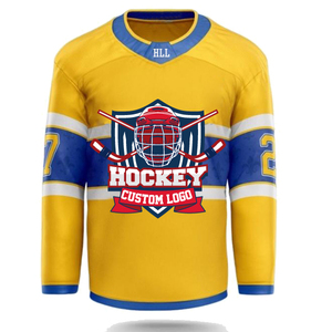 Top Sale Blank Ice Hockey Uniform Top Quality Wholesale Custom Design Ice Hockey Jersey Sublimation Printed Team Hockey Jersey - Product Image 3