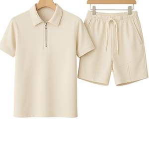 Rouse Sports - Conjunto Deportivo de Verano para Hombre, Dos Piezas, Color Sólido, 100% Algodón, Tejido de Punto Transpirable, Personalizable al por Mayor - Product Image 1