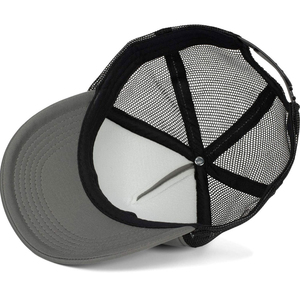 Casquette de camionneur classique personnalisée en toile avec panneaux avant en mousse et maille, fermeture snapback en plastique, logo imprimé personnalisé, toutes tailles - Product Image 4