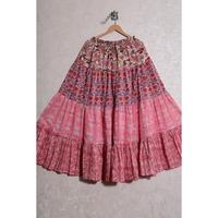 Jupe longue décontractée en coton pour femme, patchwork respirant, écologique, style bohème, maxi jupe faite à la main, imprimé vintage indien pour festival