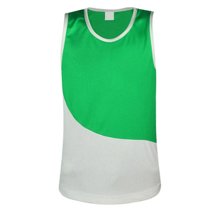 High-Quality Green Unisex MMA Tank Top and Shorts Set Breathable <b>Polyester</b> Sports Apparel for Adults and sale - Product Image 4