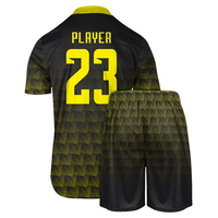 Ensemble de maillot de sport unisexe imprimé sur le devant, respirant, à séchage rapide, t-shirt et short athlétiques, tenue d'entraînement deux pièces, football personnalisé