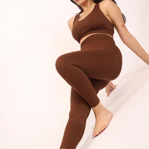 Ensemble de yoga imprimé pour femme, pantalon taille haute et brassière de sport, 2 pièces, séchage rapide, léger, écologique, sans couture, polyester/nylon, pour l'entraînement - Product Image 4