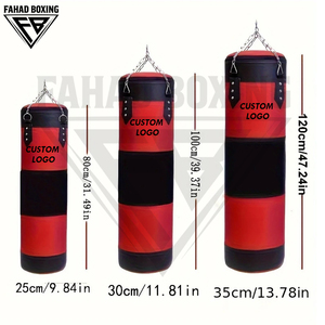 Sacs de frappe en cuir véritable, meilleur matériau à prix raisonnable, sacs de frappe lourds en PU entièrement personnalisables avec remplissage de sable - Product Image 5