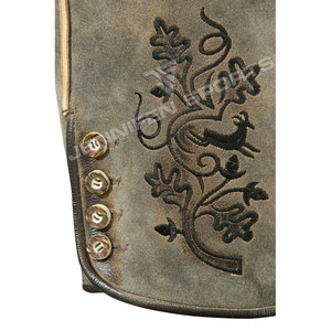 Costume court en daim pour homme, style Lederhosen, pour Halloween, Oktoberfest, performance scénique allemande de Munich, déguisement de carnaval - Product Image 3