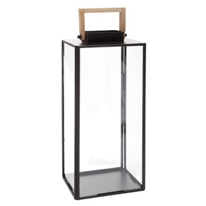 Lanterne en métal rétro faite à la main de haute qualité lampe extérieure intérieure bougie classique en verre - Product Image 1