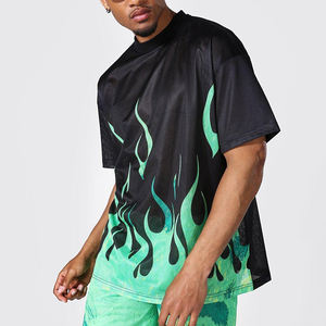 Ensembles de shorts décontractés de haute qualité avec impression numérique par sublimation intégrale, t-shirt en polyester et short d'été à bords contrastants - Product Image 4