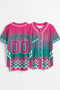 Custom Gradient Baseball Jersey Purple <b>Silver</b> Fade Chevron Pattern Personalized Name Number Full Button Team Uniform Wholesale - Product Image 5