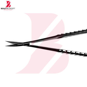 Ciseaux de beauté à ressort, légers, antidérapants, durables, personnalisables, de forme incurvée, de couleur noire, nouvelle tendance, populaires - Product Image 4