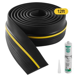 Guarnizione Universale per Soglia Porta Garage 12 FT, Striscia Sigillante in EPDM con Base Adesiva, Impermeabile per Garage - Product Image 1