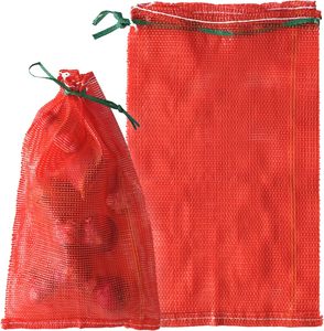 ถุงตาข่ายสำหรับผัก ถุงตาข่ายใส่หัวหอม ถุงตาข่ายใส่ผลไม้ ถุงตาข่ายเก็บของแบบใช้ซ้ำได้ ซักล้างได้ พร้อมเชือกรูด - Product Image 1