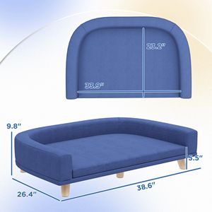 Divano Letto per Cani Blu con Cuscino Lavabile per Cani e Gatti di Taglia Grande, Letto Perfetto per Animali Domestici - Product Image 2