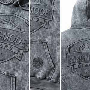 Sweat à capuche pour homme en coton délavé - 100% coton, streetwear éco-responsable avec design frontal - Product Image 3