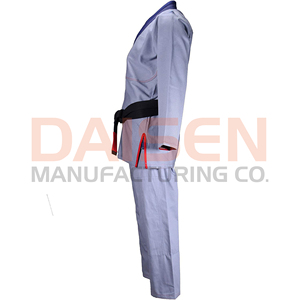 Kimono BJJ unisexe adulte en coton gris, tenue d'arts martiaux durable, coupe classique, vêtements d'entraînement - Product Image 3