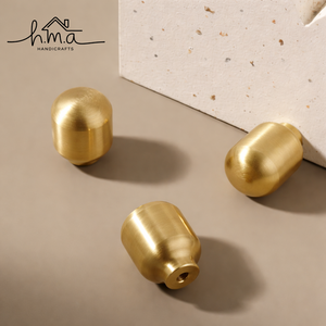 Pomo Moderno para Muebles en Forma de Cápsula, de Latón Macizo con Acabado Dorado Cepillado, Pomo Decorativo para Cajones de Cocina, Armarios y Muebles - Product Image 1