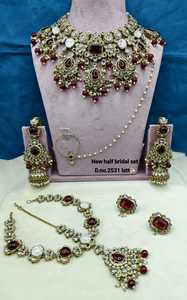 Elegant High Quality Brass Bridal Engagement Wedding Anniversary Party Ethnic Fashion <b>Set</b> Rhodium Plated Zircon Shadow Choker - Product Image 2