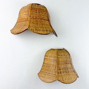 Rattan wall mounted <b>lights</b> eco friendly woven <b>sconces</b> high quality lighting lamp <b>sconce</b> set - Product Image 1