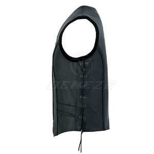 Chaleco de cuero para hombre de alta calidad OEM, hecho a medida, chaleco de cuero para hombre de alta calidad, muy vendido. - Product Image 6