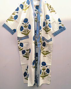 Kimono de Algodón 100%, Hermosos Kimonos, Kimono para Damas de Honor, Bata de Baño para Mujer, Kimono con Estampado Artesanal, Kimono de Regalo - Product Image 2