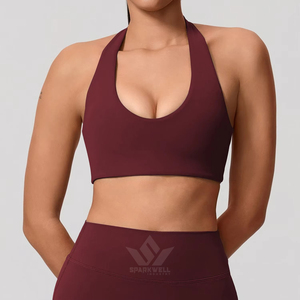 Ensemble de soutien-gorge de sport et short slim personnalisés pour femmes, séchage rapide, respirant, taille élastique, vêtements de sport pour la gym, le fitness et le yoga - Product Image 1