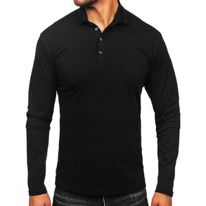 Golf Shirts Men Green Regular Fit Long Sleeve Plus Size Breathable Quick Dry Knitted Front Button 220g <b>SKI</b> INTERNATIONAL - Product Image 3