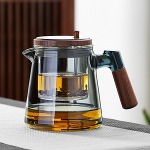 Premium Luxury Tea <b>Pot</b> Collection <b>Ceramic</b>/Glass 1.5L Heat-Resistant BPA Free Glass Handle for Cozy Morning Beverage Gatherings - Product Image 3
