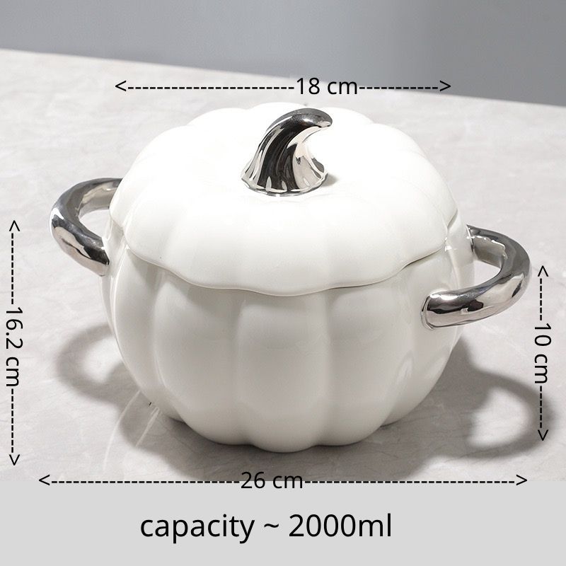 Serving Bowl with lid (white colour)2000ML