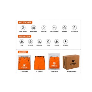 Pantalones Cortos de Ciclismo MTB BMX MX Personalizados con Logotipo, Color Sólido, Cómodos, Ajuste Holgado, Lona Económica, OEM/ODM - Product Image 6
