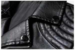 Chaqueta de Cuero para Hombre, Venta al Por Mayor, OEM, Diseño Personalizado, Sólida, a la Moda, Cálida, Cómoda, Aislante para Invierno, Duradera e Impermeable - Product Image 5