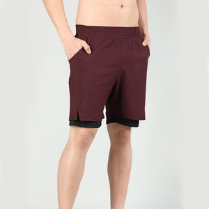 Custom Blank Print Logo 100% Polyester <b>Mid</b> Elastic Waist Solid Casual Men's Shorts Breathable Quick Dry Gym Wear for Adults - Product Image 3