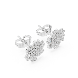 Boucles d'oreilles rondes en zircon cubique avec zircone filles couleur or argent clair CZ argent dames boucles d'oreilles pour femmes - Product Image 3