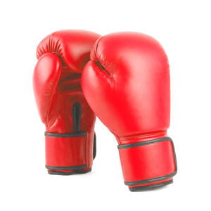 Gants d'entraînement de boxe rouges personnalisables avec logo, poignées en PU, fermeture auto-agrippante pour sangle de poignet réglable, haute qualité, 10-16oz, unisexe - Product Image 1
