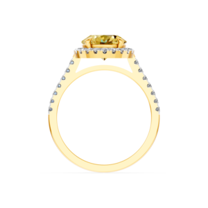 Bague personnalisée en or massif 14K 9K 10K 18K avec diamant jaune de laboratoire 2 carats, certifiée éthique, bijoux fins, MOQ 3 pièces 10 pièces RJC OEM ODM E201282 - Product Image 2