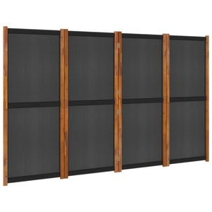 ฉากกั้นห้องสีดำ 4 แผง ขนาด 110.2"x70.9" พร้อมหน้าจอและฉากกั้น - Product Image 2