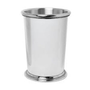 Coupe à cocktail en étain au design classique, avec bord et base perlés, élégant accessoire de bar, idéal pour les fêtes et la maison - Product Image 1