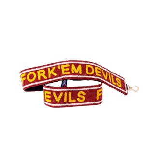 สายกระเป๋าถือสไตล์สปอร์ตแบบมีลูกปัด ยี่ห้อ Fork-Em-Devils ทำจากผ้าฝ้าย งานแฮนด์เมด เหมาะสำหรับตกแต่งเอง - Product Image 1