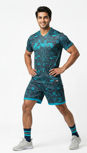 Conjunto de Camiseta y Pantalones Cortos de Voleibol Color Blanco Neón Personalizado al por Mayor, Uniforme de Equipo Absorbente de Sudor, Ropa Deportiva Sublimada OEM - Product Image 5