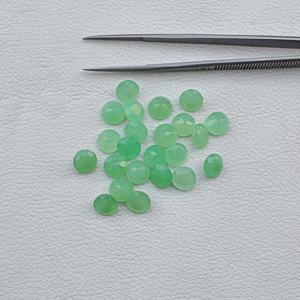 Chrysoprase vert naturel de 6 mm, taille brillant ronde facettée, pierre précieuse de guérison en vrac, directement du fabricant/fournisseur - Product Image 3
