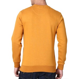 เสื้อสเวตเชิ้ตผู้ชายสีเหลืองมัสตาร์ด พิมพ์ลายกราฟิก คอกลม ผ้าฝ้ายฟลีซ สไตล์ลำลอง สตรีทแวร์ ทรงปกติ รับผลิตตามสั่ง (OEM) จำนวนมาก - Product Image 6