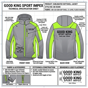 Chaqueta Deportiva Sublimada Color Gris Lima, con Cierre Completo, Cuello Alto, Diseño Personalizado con Estampado, Protección Contra el Viento - Product Image 6
