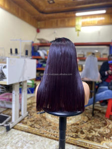 วิกผมเรมี่สีแดงเบอร์กันดี 99J ขนาด 30 นิ้ว แบบตรง พร้อมเชือกผูกแบบใส ความหนาแน่น 250% สำหรับผู้หญิง - Product Image 5