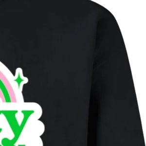 Sudadera Negra con Estampado Gráfico de Chica Bonita, Cuello Redondo, Manga Larga, Puños Acanalados, Informal, Top de Felpa para Mujer, Moda Urbana - Product Image 3