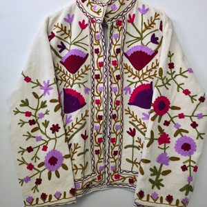 Morvi Fab 2026 #55 New Velvet Suzani <b>Jacket</b> <b>for</b> <b>Women</b> Floral <b>Embroidered</b> Boho Cotton Knitted Eco-Friendly Breathable Wholesale - Product Image 1