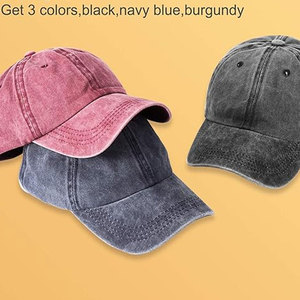 Gorra de Béisbol Unisex de Mezclilla Lavada, 6 Paneles, Ajustable, Color Sólido, Informal, para Adultos, para las Cuatro Estaciones - Product Image 2